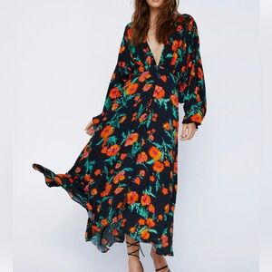 Nasty Gal Floral print maxi Dress